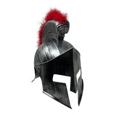 CASCO MEDIEVAL ESPARTANO PELO ROJO